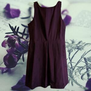 Worthington 10 purple short sleeve silk pleated front woman's sheath dress.